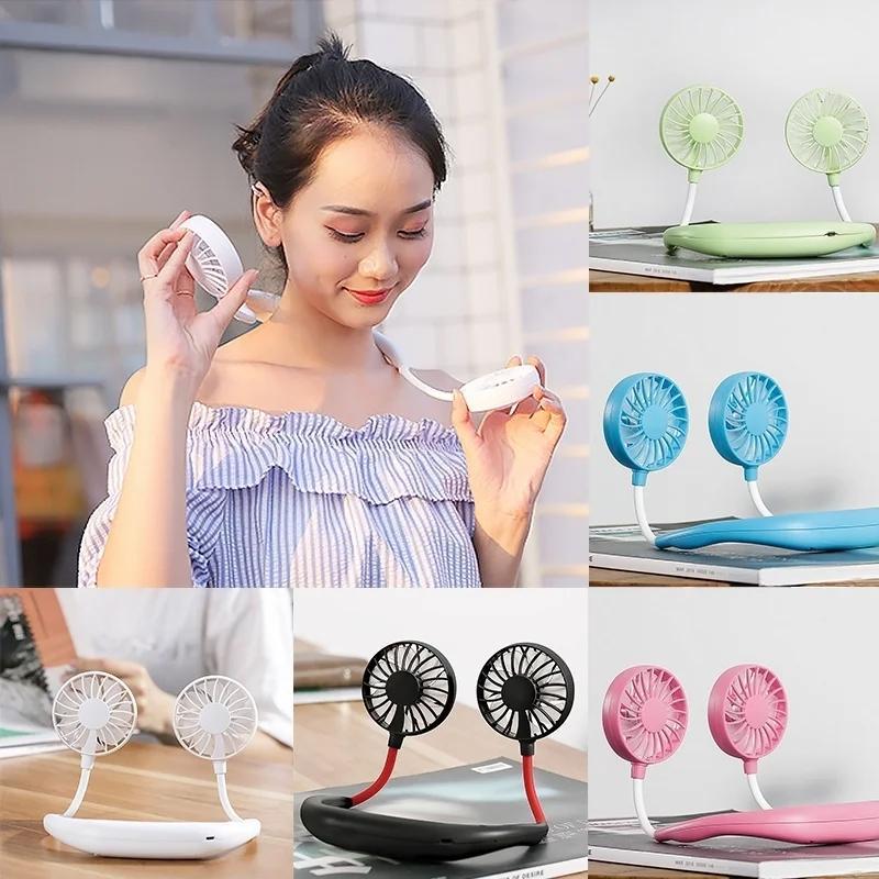 0875 Portable USB Battery Rechargeable Mini Fan - Headphone Design Wearable Neckband Fan 0875 Portable USB Battery Rechargeable Mini Fan - Headphone Design Wearable Neckband Fan